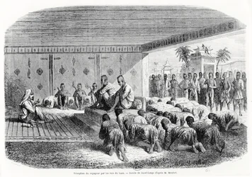 Reception of a Traveller by the King of Laos, 1861